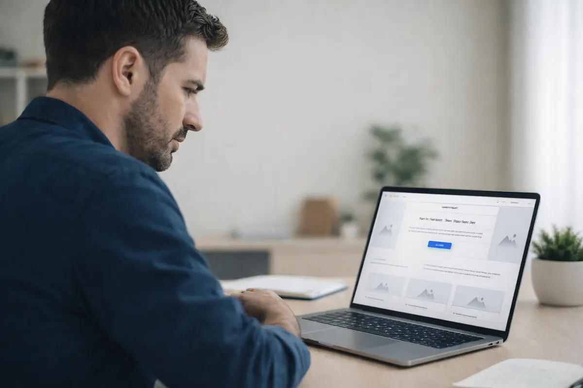 Izrada i uređivanje web stranice na laptopu u poslovnom okruženju